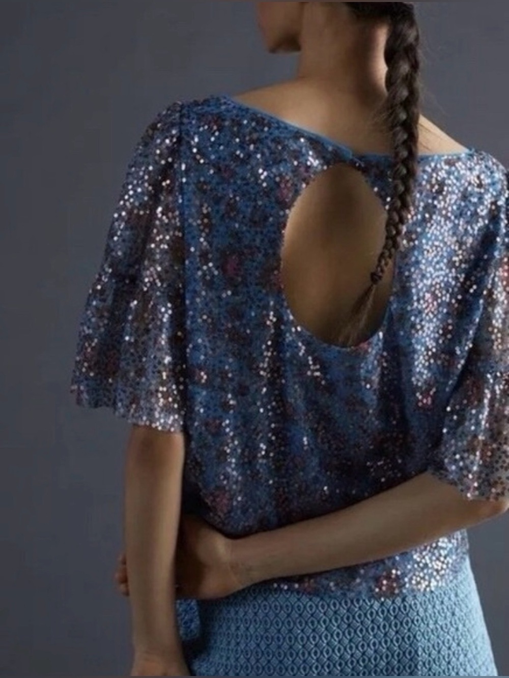 🩵🩵Maeve XS Sequin Ruffle🩵🩵 - Picture 2 of 2